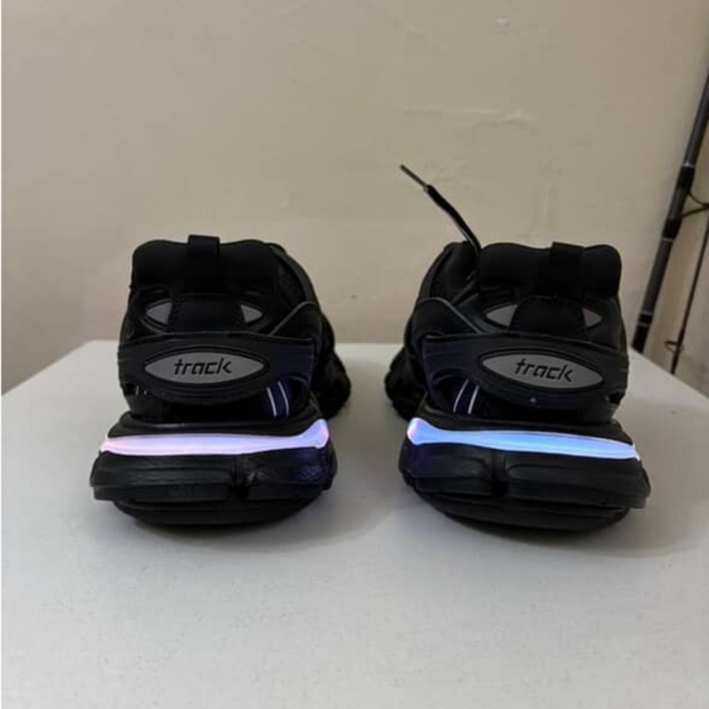 Balenciaga Black Sneakers with Iridescent Accents